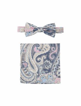 Set Fliege und Stecktuch PRINCE BOWTIE dunkelblau herren