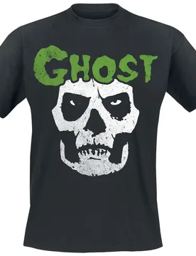 T-Shirt - Skull - S bis M - für Männer - Größe S - schwarz - Lizenziertes Merchandise! - Männer - male - GHOST - FashionsVida