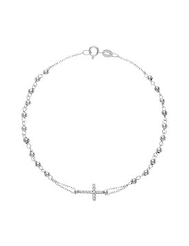 Bracciale Rosario Unisex Oro Bianco GL102093