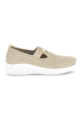 Sneakers beige in tessuto traforato CA1227 36