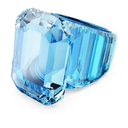 Anello cocktail Lucent, Taglio ottagonale, Blu 60