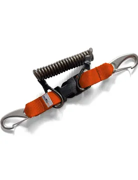 Prolunga Stainless Steel Wire Webbing With Double 70 Mm Spring Snap