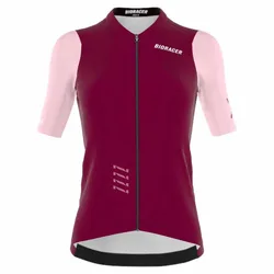 Maglia A Maniche Corte Icon Bordeaux / Pink