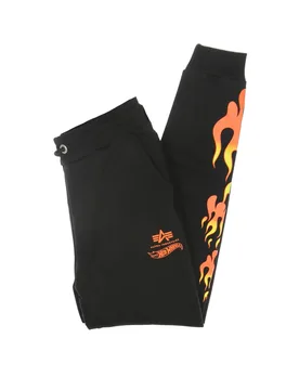 Pantalone Tuta Felpato Uomo Flame Jogger X Hot Wheels Black - Alpha industries - FashionsVida