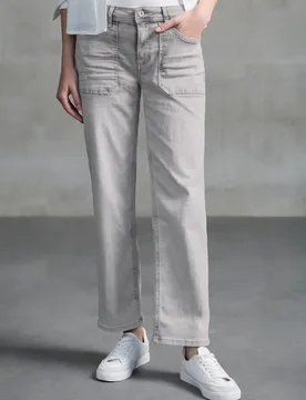 Street One Straight Leg Jeans female Grau - Street One Studio - FashionsVida