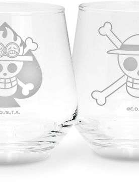 Anime Glas-Set - Ruffy & Ace - durchsichtig - Lizenzierter Fanartikel - None - unisex