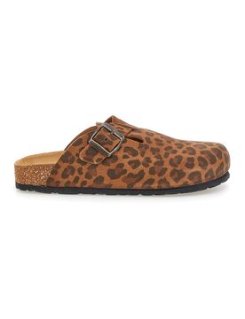 Ciabatte animalier con fibbia in vera pelle Tierra 335A013PR 35