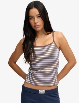 Superdry Damen Athletic Essentials Cami Schmale Passform Brown - Größe: 38 - 24.99 - FashionsVida