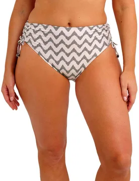 Vanuatu Geometric High Waisted Bikini Bottoms Cream Mix female - Fantasie - FashionsVida