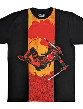 Deadpool Samurai T-Shirt - Black - Size: L - Marvel - FashionsVida