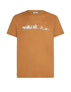Camiseta funcional para hombre Massif Trail 150 Tech mostaza XXL - Icebreaker - FashionsVida