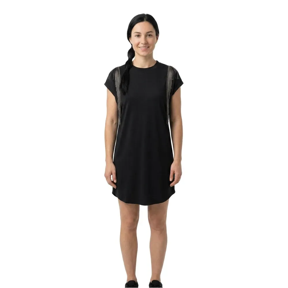 Vestito Midi A Maniche Corte Elsie Black S - Pepe jeans - FashionsVida