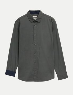 Slim-Fit Hemd Grau XL