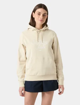 Women's Core Graphic Hoodie White S - Cream White - Female - Helly Hansen - FashionsVida