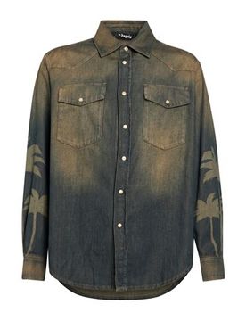 Camisa vaquera Hombre Azul marino M,XL Hombre