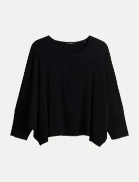 Weiche Shirtjacke Sigefi Schwarz M - Opus - FashionsVida