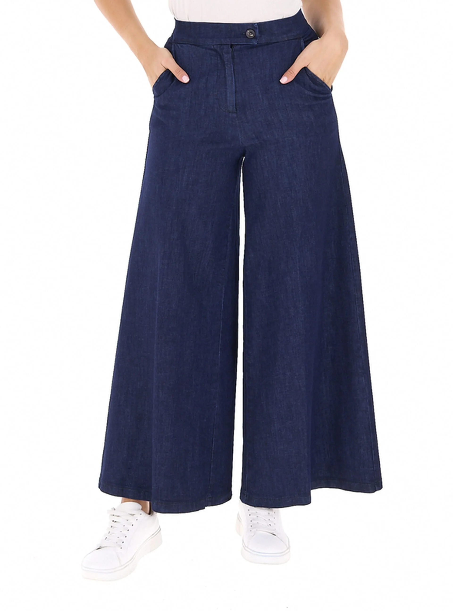 Jeans a palazzo BLU SCURO 46 - ABSIZE - FashionsVida