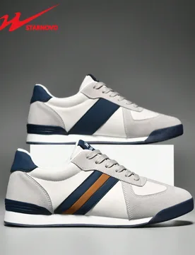Zapatillas de hombre, zapatos deportivos casuales con cordones y puntera en T para hombre, zapatos deportivos casuales transpirables, zapatos deportiv - Shein - FashionsVida