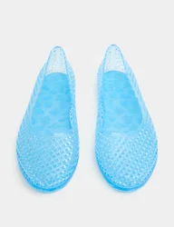 Jelly Flat Ballet Pumps Blue female