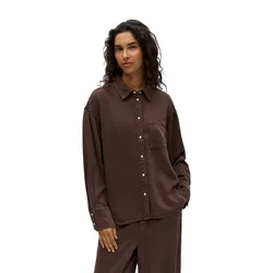 Camicia A Maniche Lunghe Frame Zila Seal Brown 40