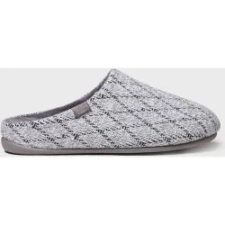 Zapatillas de casa de hombre abiertas de tejido