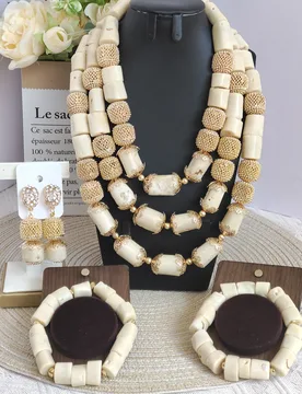 Laanc original white coral beads jewelry set for women - Aliexpress - FashionsVida