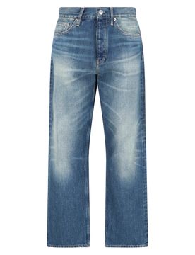 Sunflower Motif Denim Jeans for Men