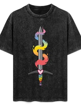 Flaming Sword of Rainbows T-Shirt - Aliexpress - FashionsVida