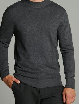Dolcevita in viscosa in stile basic - grigio scuro