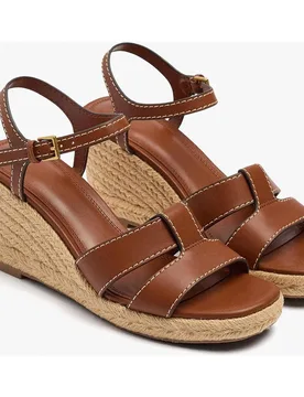 Sandalias de cuña de mujer con cierre de hebilla en liso - Parfois - FashionsVida