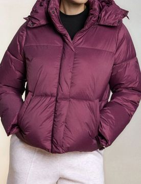 Giacca puffer trapuntata - bordeaux