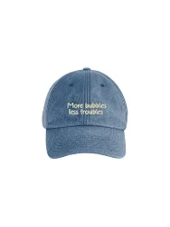 Gorra MORE BUBBLES LESS TROUBLES azul oscuro