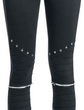 Gothic Leggings - Wind - S bis XXL - für Damen - Größe XXL - schwarz - Frauen - female