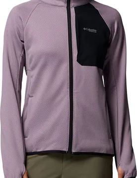Polaire zippée de randonnée - Triple Canyon Grid Fleece FZ Shale Purple en Nylon - Taille S - Violet - Columbia - FashionsVida