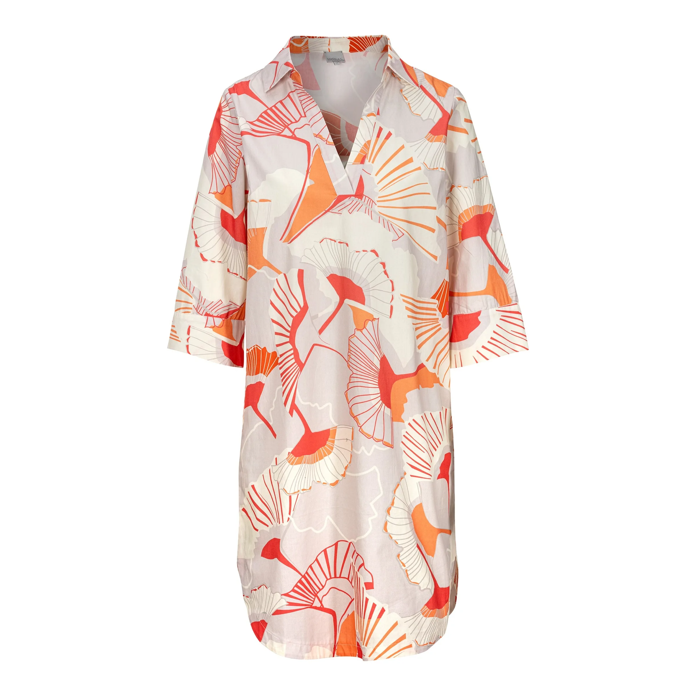 Hemdblusen-Kleid „Hanne“ orange 46 Damen - wedolina - FashionsVida