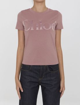 CHLOÉ Cotton Crew-neck T-shirt