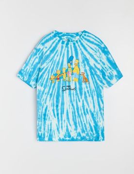 T-shirt in cotone comfort fit con stampa The Simpsons - multicolor