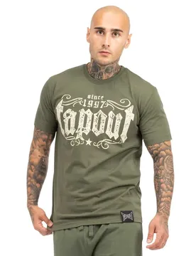 T-shirt à Manches Courtes Crashed Olive / Sand 3XL