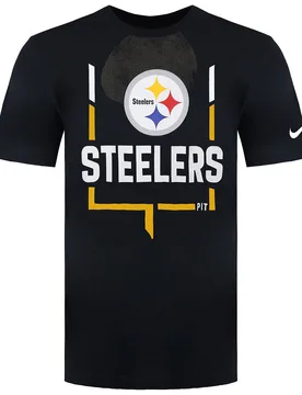 Nfl Pittsburgh Steelers Legend Goal Post Mens Black T-Shirt - Size 2xl - Nike - FashionsVida
