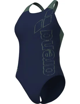 Scratchy V Back Damen Schwimmanzug, blau 40