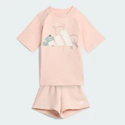TIRO_NSTER T-SHIRT SET 2-3A Blush Pink / White