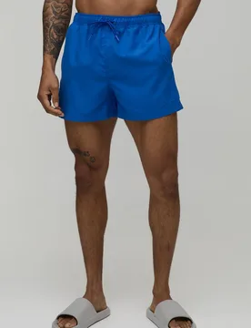 Men's Short Length BM Autograph Swim Short Navy Size X-Large Navy XL - boohooMAN - FashionsVida