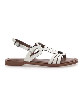 Sandali Bianchi In Vera Pelle A6440102 37