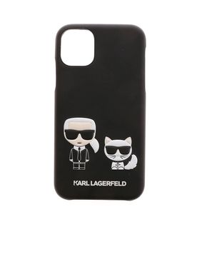 Cover iPhone 11 Karl e Choupette nera