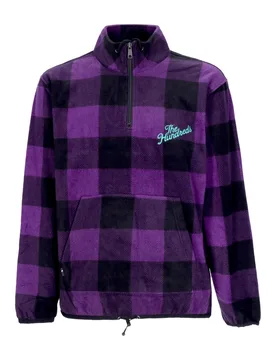 Felpa Collo Alto Uomo Buffalo Mock Neck Pullover Purple - The Hundreds - FashionsVida