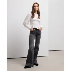 Pantalón campana de mujer con nervio