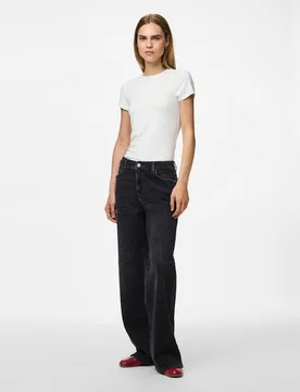 Vaquero recto de mujer - Pieces - FashionsVida
