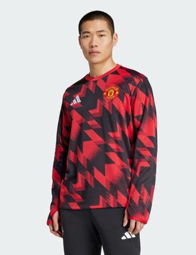 Top Pre-Match Warm Manchester United FC 25/26 L Mufc Red