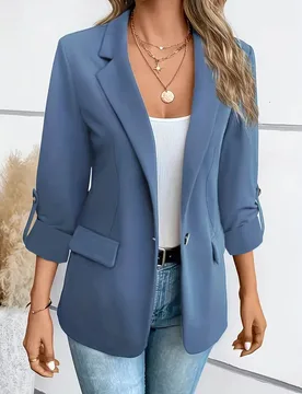 Autumn and winter fashion solid colour versatile long-sleeved suit jacket women's clothing - Aliexpress - FashionsVida