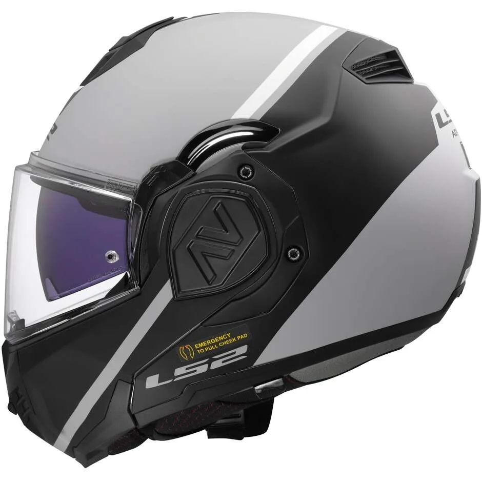 Casco Modulare P/J FF906 ADVANT SWIPE Grigio Nero taglia 3XL - LS2 - FashionsVida